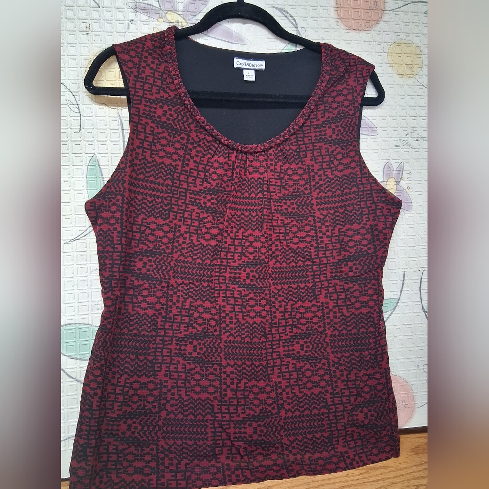 Croft & Barrow Red Sleeveless Tank Top